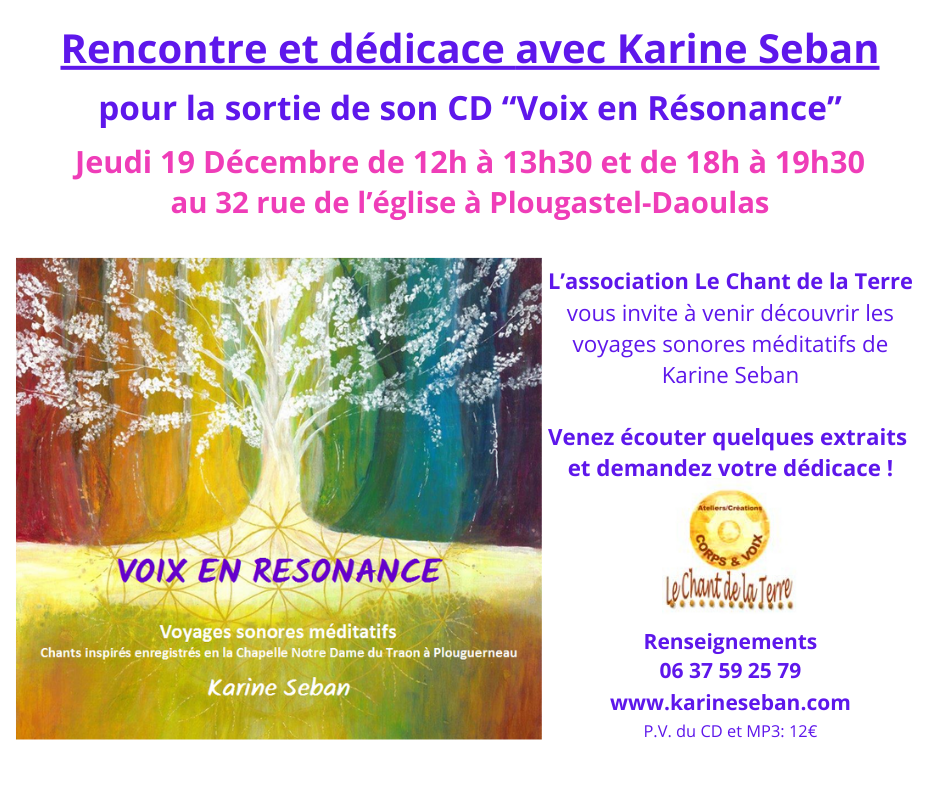 Rencontre et dedicace a plougastel avec karine seban 19 dec 1